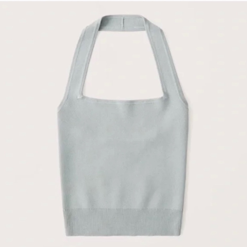 Abercrombie & Fitch - Elevated Knit Halter Top - Seafoam Green - Size Small NWT